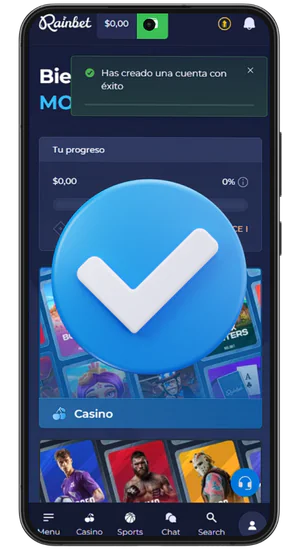 Rainbet Cuenta creada