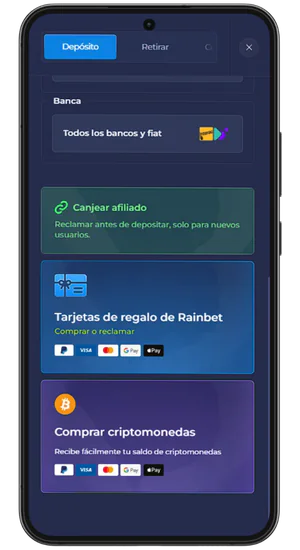 Rainbet Depósito.